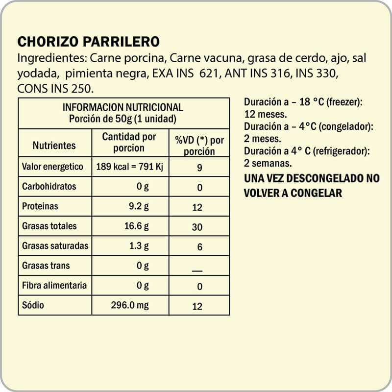 Parrillero 700g