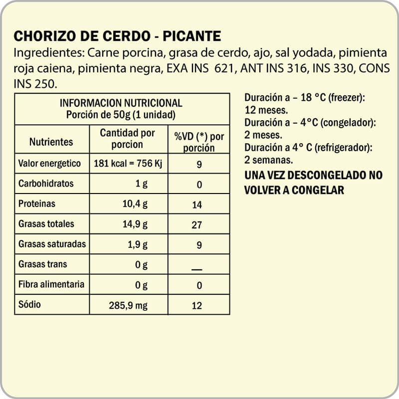 Picante 700g (Calidad butifarra)