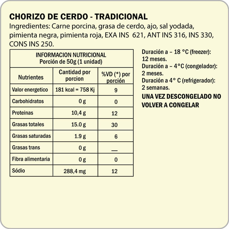 Tradicional 500g (Calidad butifarra)